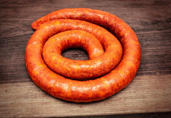 Peruvian food, Amazonian dish jerky, chorizo, juane, fried plantain and pork