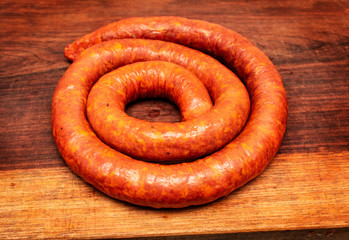 Peruvian food, Amazonian dish jerky, chorizo, juane, fried plantain and pork