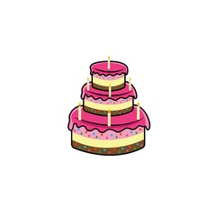 Let's celebrate hand lettering. Vector illustration hand drawn in lines