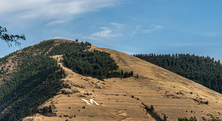 Fototapeta The M Mountain for University of Montana in Missoula obraz