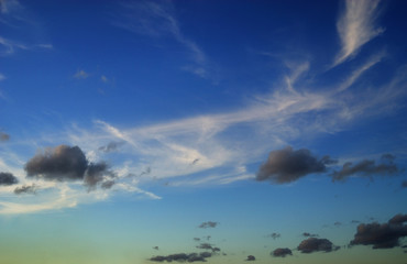 夕方　空　雲　素材