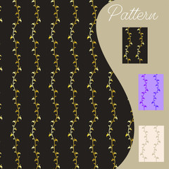 pattern gold color vintage and Thai Line vector design