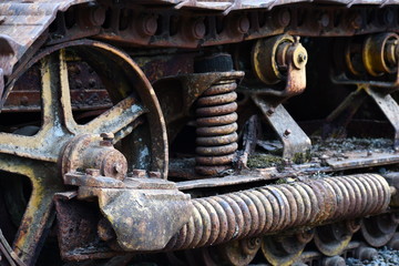 Tractor drive mechanism closeup.