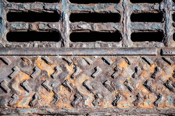 old rusty metal plate