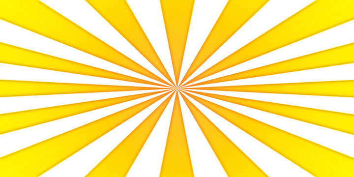 bold, centered rays in yellow and orange