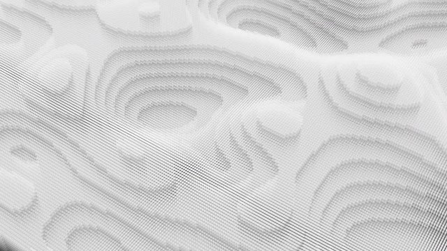 Fractal background from layered animated circles. Topographic map, terrain like abstract backdrop