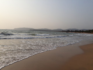 Agonda Beach in Goa, Goa Beach, Arabian sea beach,  sunset in goa Beach.