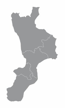 Calabria region map