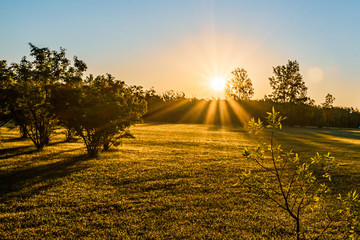 Golden light during a sunrise time at Sat Malo 