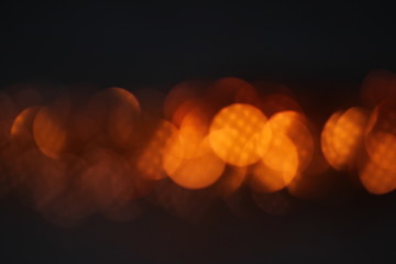 Orange bokeh and yellow blur abstract