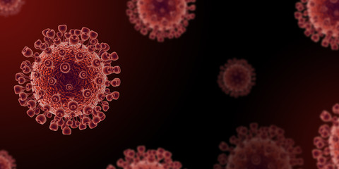 3d illustration Corona virus. Disease, biohazard.