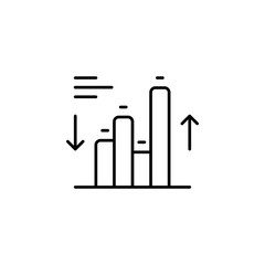 analytic and statistic icon. internet marketing icon. perfect to logo, presentation template, website, application, and more product. vector icon design line style