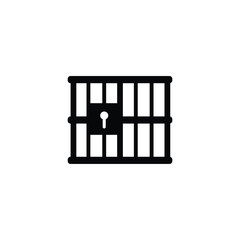Jail icon isolated vector on white background, sign and symbol 