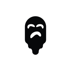 Ghost face icon isolated vector on white background, sign and symbol 