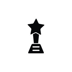 Trophy icon isolated vector on white background, sign and symbol 