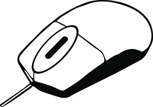computer mouse vector on white background