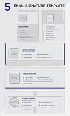 E-mail signature template vector design