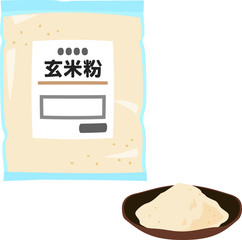 袋入りの玄米粉