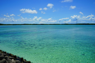 The Blue Sea and Wind Power in Okinawa, Japan