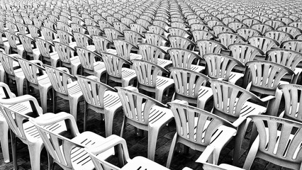 Beautiful pattern of empty chair