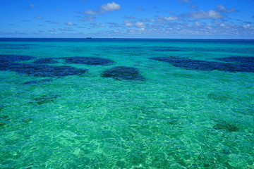Fototapeta na wymiar The Blue Sea of Okinawa, Japan