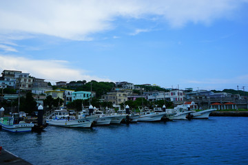 Fototapeta na wymiar Fishing ports in Okinawa, Japan