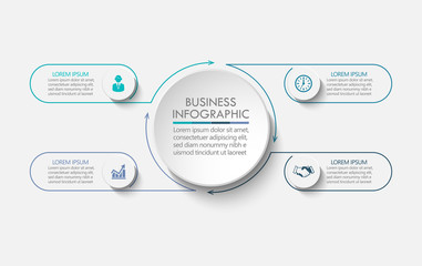 Business circle. timeline infographic icons designed for abstract background template milestone element modern diagram process technology digital marketing data presentation chart Vector
