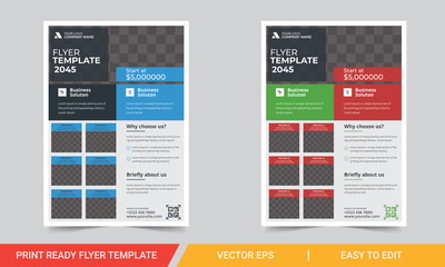 Print ready Corporate Business flyer template vector design, Company flyer, corporate banners, & leaflets. Business cover flyer design a4 template.Business Flyer Layouts, home for sale flyer template