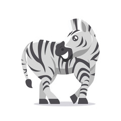 cute zebra animal mascot design with various pose design illustration