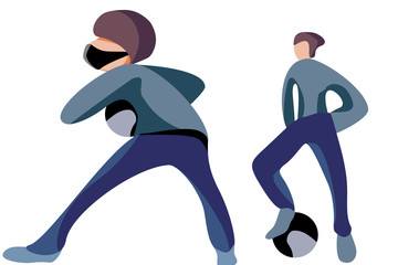  A football player graphic design