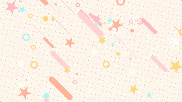 Looped 2d flat design cartoon shooting stars motion graphic.