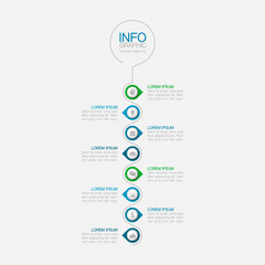Vertical vector infographic template, 8 steps or options. Data presentation, business concept design for web, brochure, diagram.