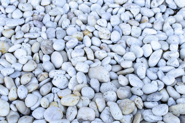 White pebbles stone texture and background