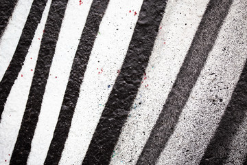 wall with black and white zebra stripes