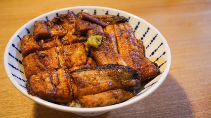うなぎの蒲焼丼と柚子胡椒