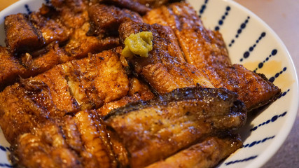 うなぎの蒲焼丼と柚子胡椒