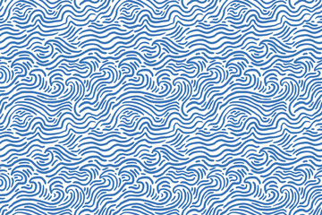 Seamless pattern with waves. Design for backdrops with sea, rivers or water texture.