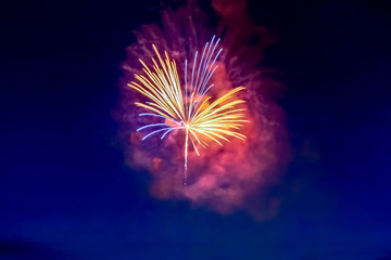 Fireworks on summer night