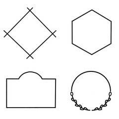 飾り罫　フレーム　シンプル　セット　枠　モノクロ