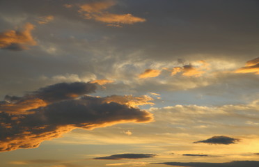 夏の夕方の空の光景