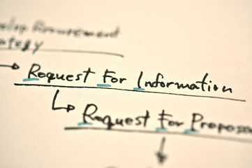 "Request For Infomation (RFI)" in diagram of the service purchasing process.