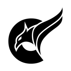 Initial C eagle creative logo concept