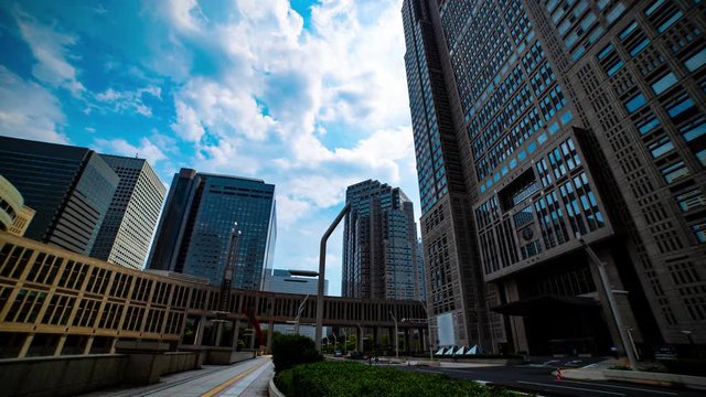 A motion timelapse of Tokyo Metropolitan Government wide shot