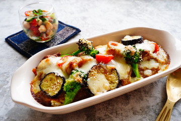 ナスの焼きチーズカレー