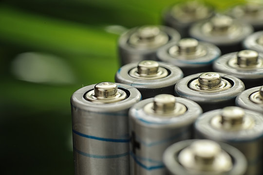 Batteries of different sizes. Caring for the environment. Disposal of used batteries. Zero waste.