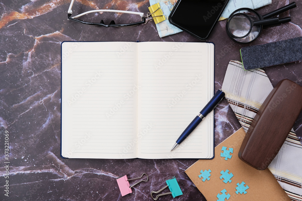 Poster notebook and pen