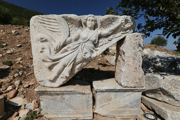 Goddess Nike in Ephesus Ancient City in Selcuk Town, Izmir, Turkey