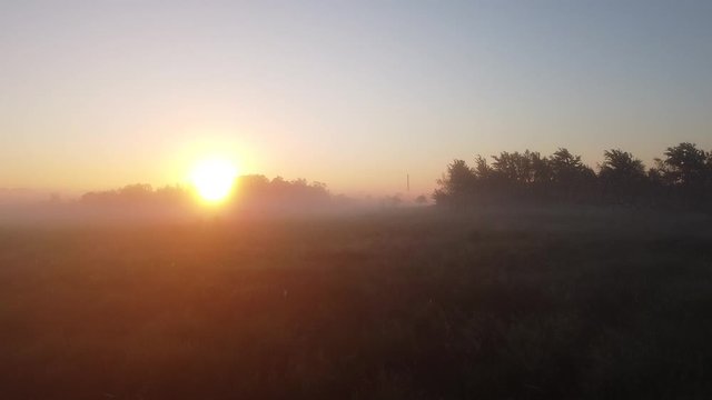 Misty Morning Sunrise in Randers