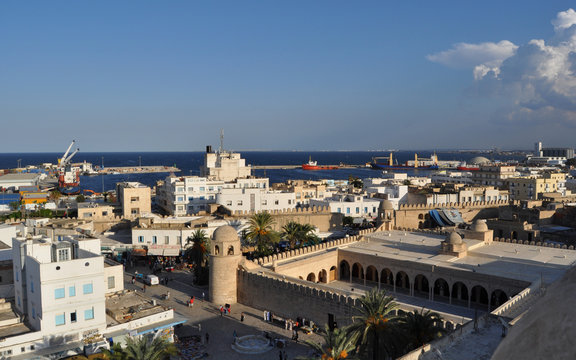 Top view of Sousse. Eastern architecture. Tunisia