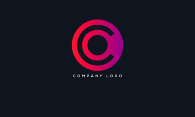 Alphabet letter icon logo CO,OC